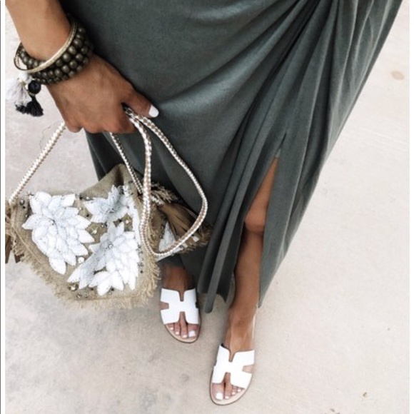 steven greece sandals white